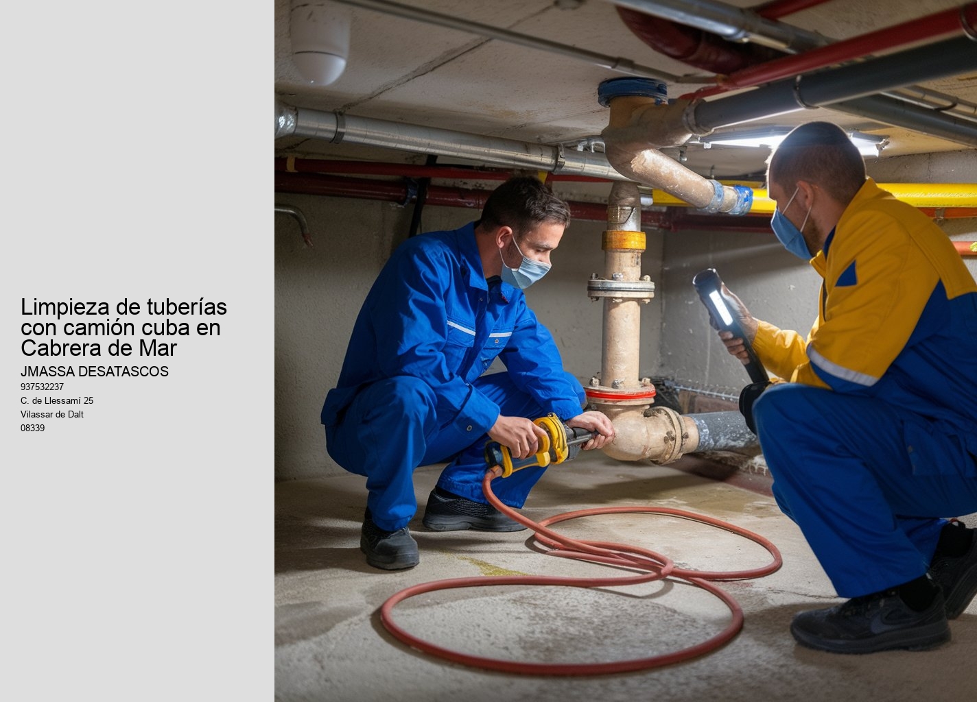 Servicio de limpieza de fosas sépticas, disponible de 7 a 21