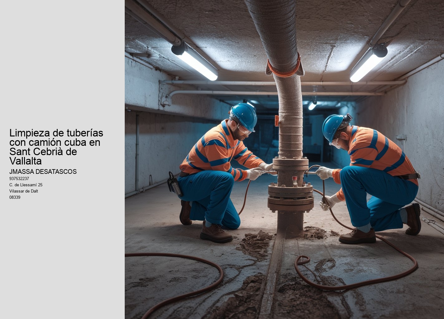 Servicio de limpieza de fosas sépticas, disponible de 7 a 21