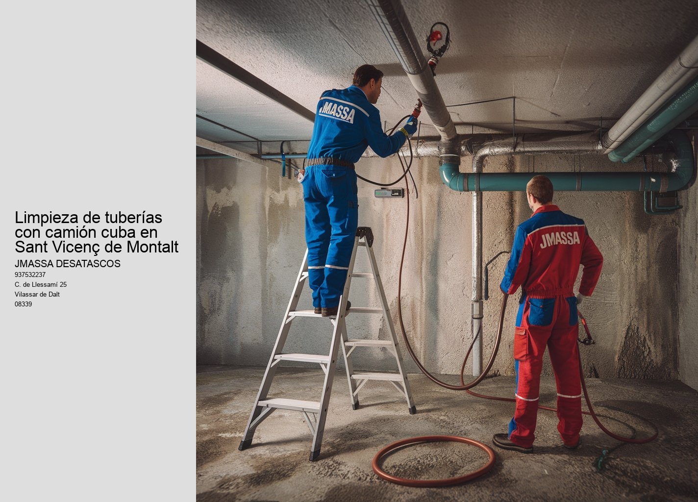 Servicios de desatasco en Sant Vicenç de Montalt a tu disposición